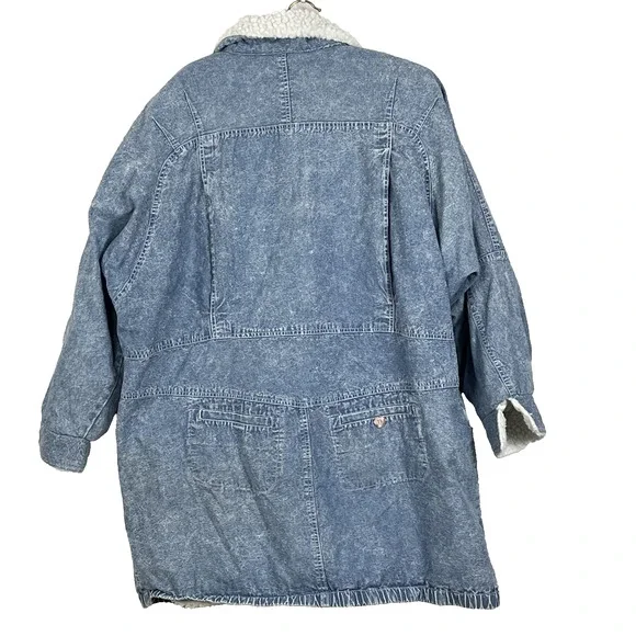 Original Blue Greek Jean Cotton Winter Coat Men's Size 2X Medium Wash - Picture 2 of 13